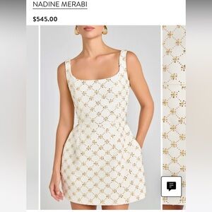 Nadine Sofia Diamond Print Cocktail Minidress